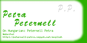 petra peternell business card